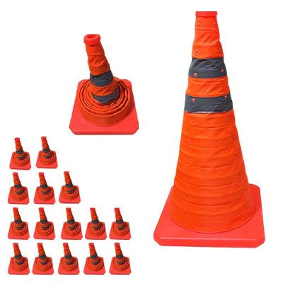 Kit 15 Cones Sinalizadores Retráteis SU-CONE2-1 Refletivos 40cm Laranja AB Mídia