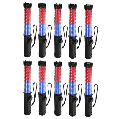 Kit 10 Bastões Sinalizadores SU-BAST7 LED Apito Magnético Vermelho AB Mídia