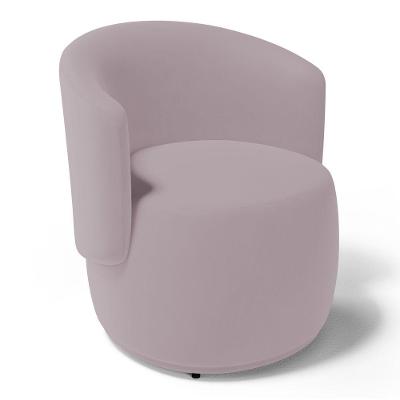 Poltrona Decorativa Aisha Orgânica Veludo Espuma D23 Rosê Abmaza