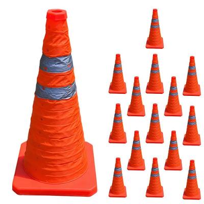 Kit 14 Cones Retrátil Refletivo SU-CONE1-1 70cm Laranja AB Mídia