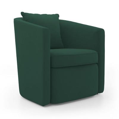 Poltrona Decorativa Aimê Veludo Espuma D24 Verde Escuro Abmaza