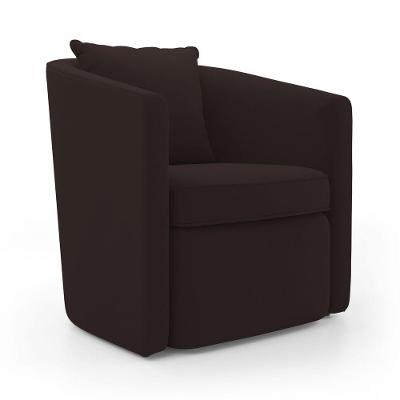 Poltrona Decorativa Aimê Suede com Almofada Espuma D24 Marrom Abmaza