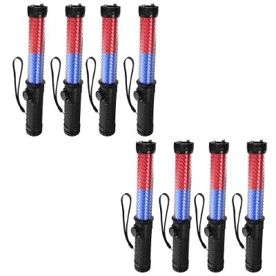 Kit 8 Bastões Sinalizadores LED SU-BAST7 com Apito Recarregável Vermelho AB Mídia