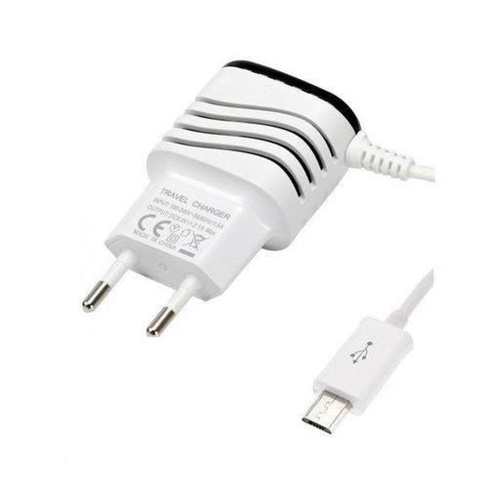 Carregador De Parede Com Cabo Micro Usb V8 Branco - Inova - 1