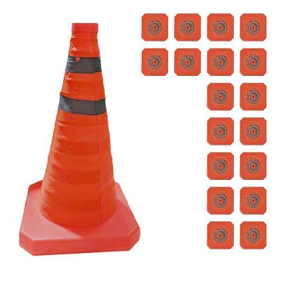 Kit 18 Cones de Trânsito Retrátil SU-CONE2-1 Refletivo Laranja AB Mídia