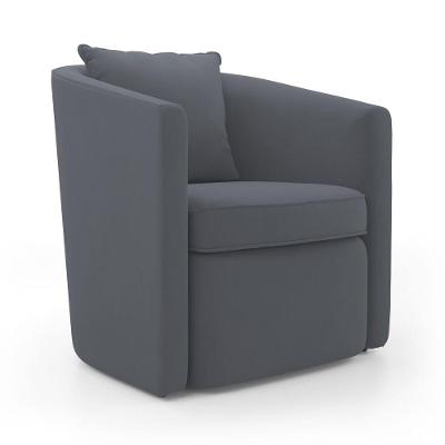 Poltrona Decorativa Aimê Suede com Almofada Confortável Cinza Abmaza