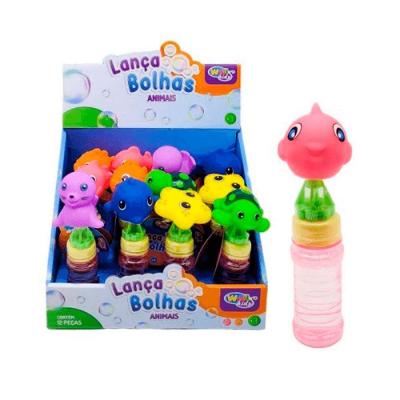 Lançador de Bolhas Animais Marinhos para Crianças com Formato de Animal Transparente Well Kids
