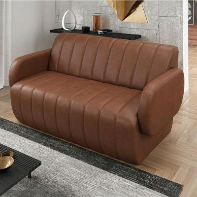 Sofá Túlio 3 Lugares 188CM Preto Couro Sintético D'Rossi