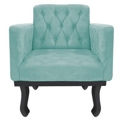 Kit Diva Recamier Azura 140Cm Lado Direito E 02 Poltronas Classic Suede - Amarena Móveis Azultiffany