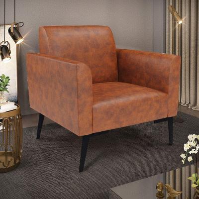 Poltrona Marisa Decorativa Sintético Pu Pé Villach Whisky D'Rossi