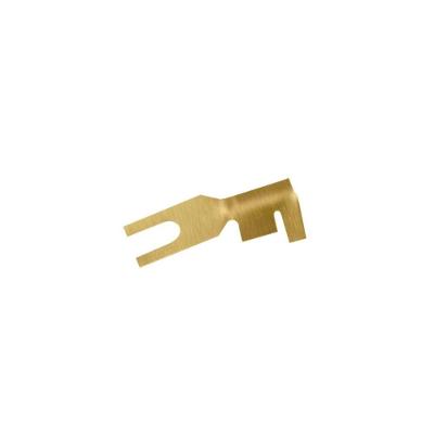 Terminal de Fio Forquilha Aberto 1-8 para Módulo Latão Dourado 100un Permak