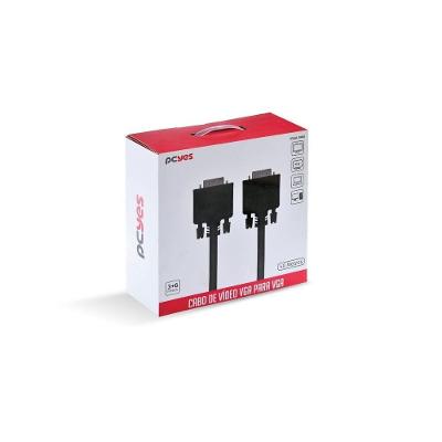 Cabo VGA 3+6 15 Pinos 40M Cobre Puro 28 AWG Pcyes
