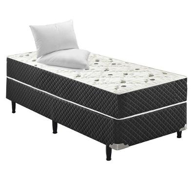 Cama Box Conjugada Solteiro Ortopedica 88x188x39 Estrutura Reforcada Espuma
