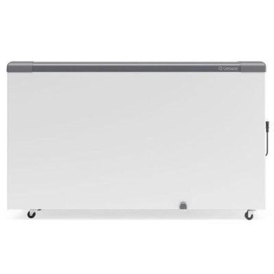 Conservador Plano Vidro Reto Gelopar GHD400L Degelo Manual 395L LED Cinza 110V