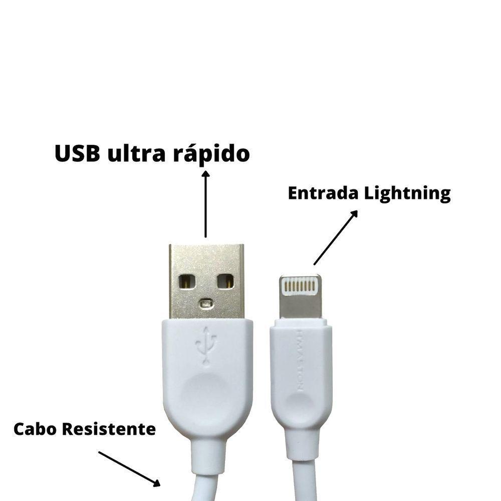 Carregador Lightning 15w Completo 3.1a Turbo Branco Rápido - 3