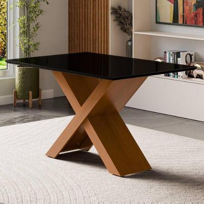 Mesa De Jantar 4 Lugares Multimóveis Cr50234 Cinamomo-preto