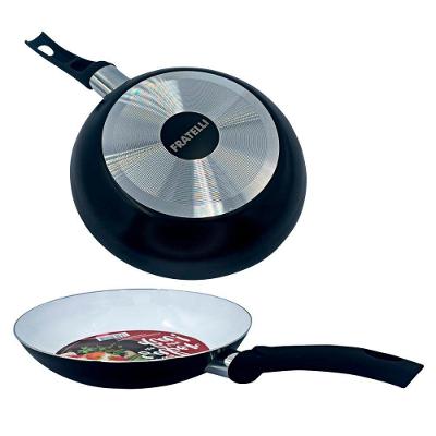 Frigideira Cerâmica Antiaderente 22cm Alumínio com Revestimento Cerâmico Preto Fratelli