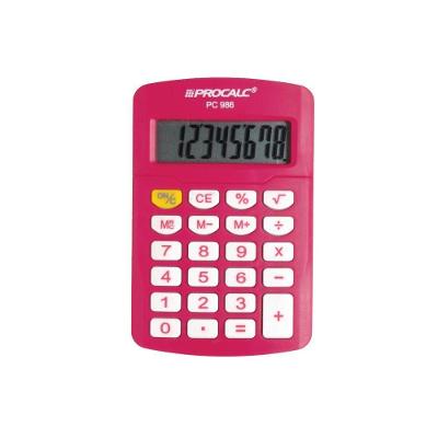 Calculadora Pessoal Procalc PC986-P 8 Dígitos Rosa