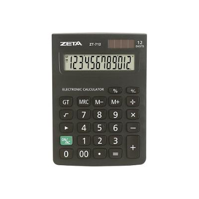 Calculadora de Mesa Zeta ZT712 12 Dígitos Preto