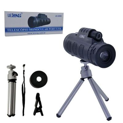 Luneta Monóculo Telescópio LE-2056 40x60 Ampliação 60x com Tripé Lelong