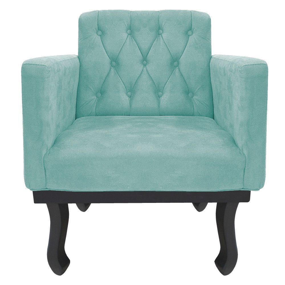 Kit Diva Recamier Azura 160Cm Lado Esquerdo E 02 Poltronas Suede - Doce Sonho Móveis Azultiffany - 5