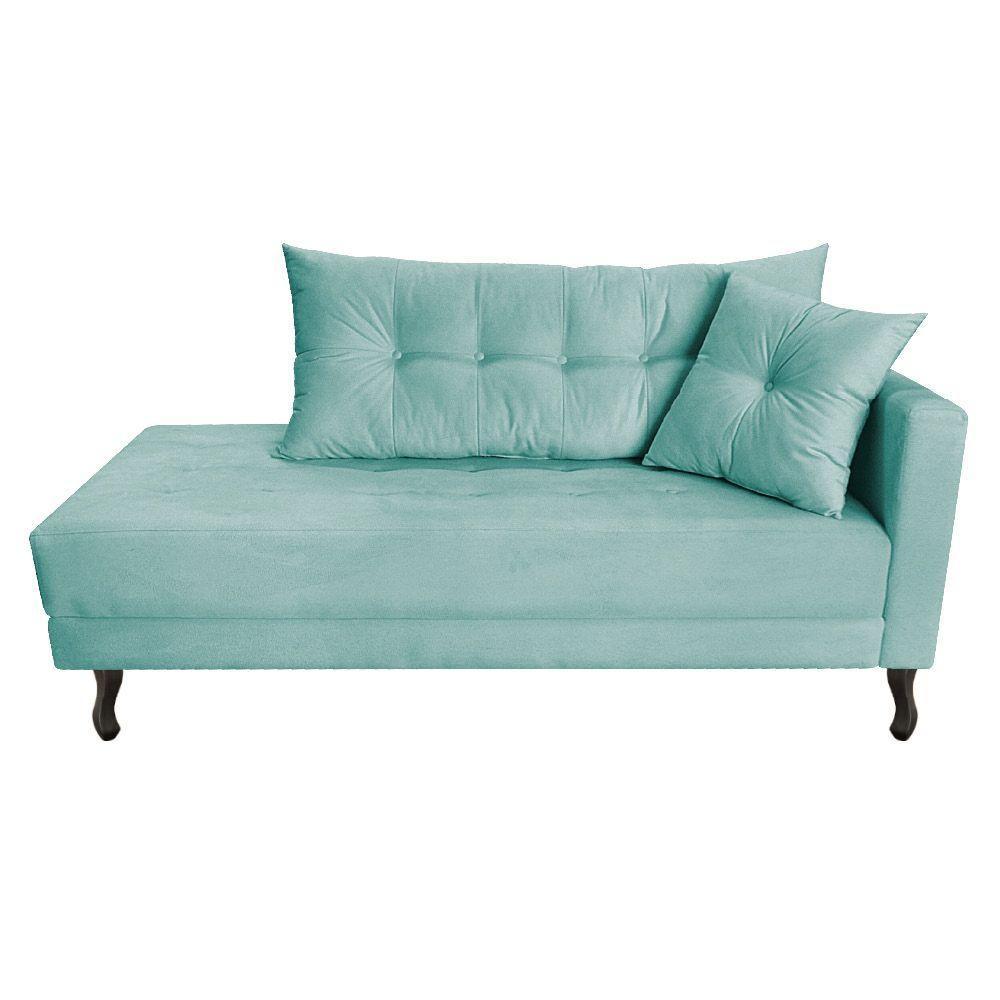 Kit Diva Recamier Azura 160Cm Lado Esquerdo E 02 Poltronas Suede - Doce Sonho Móveis Azultiffany - 6