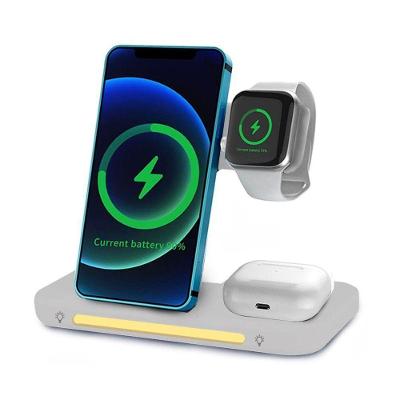 Carregador sem Fio 3 em 1 Kaidi KNC-9097 Dobrável 15W Branco
