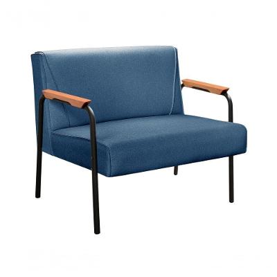 Sofá Jade 2 Lugares 108CM Linho Azul 330 Bella Decor