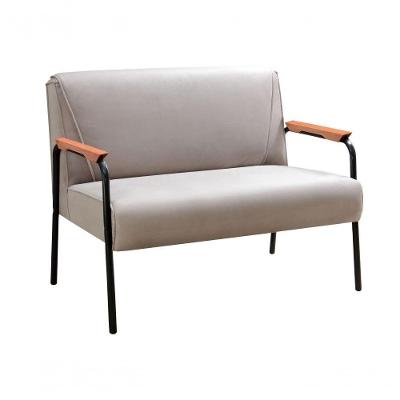 Sofá Namoradeira Jade 2 Lugares 108CM Capuccino Veludo Bella Decor