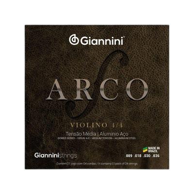 Corda para Violino Arco Geavva 4-4 Alma Aço Revestimento Alumínio Giannini