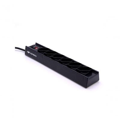 Filtro de Linha FL-61BK 6 Tomadas Tripolares com Proteção Contra Surtos Preto C3tech