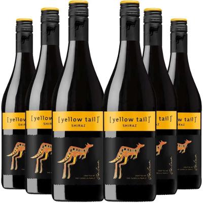 Kit 6 Garrafas Vinho Tinto Yellow Tail Syrah 750ml