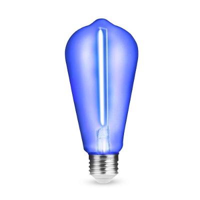Lâmpada Filamento LED ST64 Base E27 Dimerizável Bivolt Azul Elgin