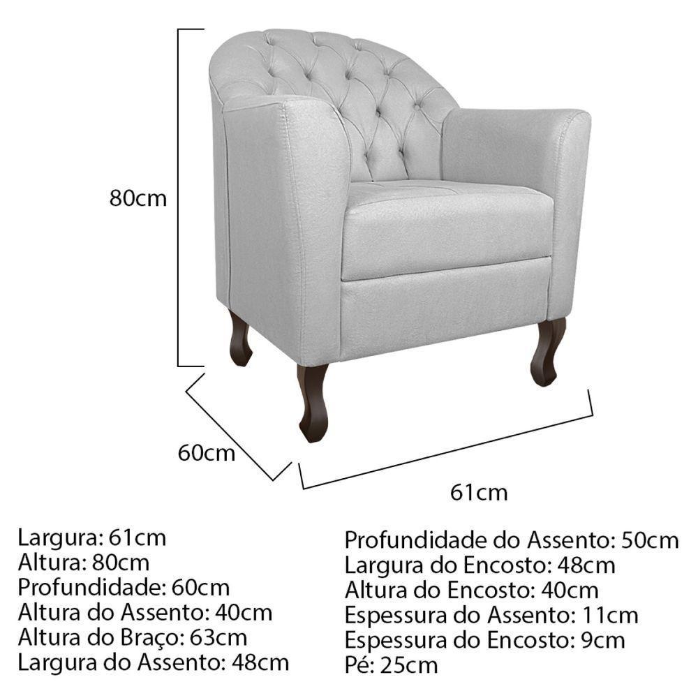Kit Diva Recamier Diana 185Cm Lado Esquerdo E 02 Poltronas Julia Corano - Amarena Móveis Branco - 4