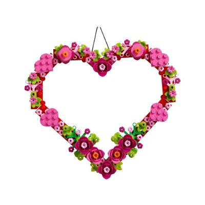Kit de Montar Ornamento em Coração 40638 254 Peças Rosa Lego