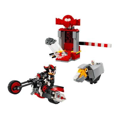 Kit Sonic The Hedgehog Fuga do Shadow 196 Peças com Motocicleta Cinza Lego