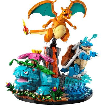 Kit de Construção Lego Pokémon Venusaur Charizard e Blastoise 72153 6838 Peças
