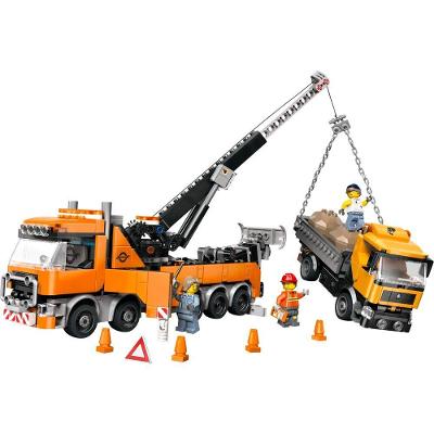 Brinquedo de Construção Caminhão de Reboque com Guindaste City Lego
