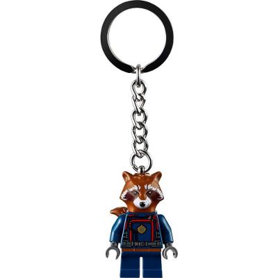 Chaveiro Rocket Raccoon 854296 Minifigura Marvel Azul Lego