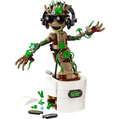 Brinquedo de Construção Groot Dançante Marvel 459 Peças Verde Lego