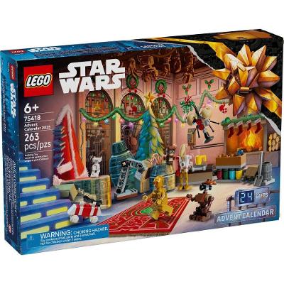 Calendário do Advento Star Wars 2025 com 24 Portas 263 Peças Lego