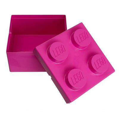 Caixa de Armazenamento Lego 2x2 Bloco Empilhável Rosa Lego