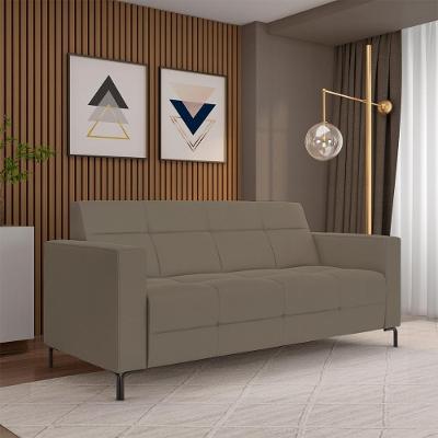 Sofá Houston 2 Lugares 200cm Veludo Castor G33 com Pés em Metal Gran Belo