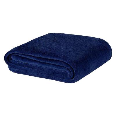 Cobertor Manta Magnific Casal Microfibra 100% Poliéster Azul Marinho Clara Luz Decora