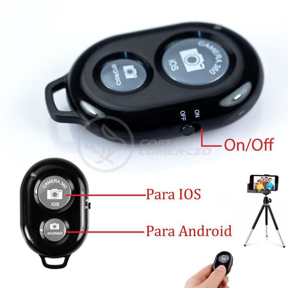 Controle Remoto Disparador De Fotos Bluetooth Selfie - Preto - 5