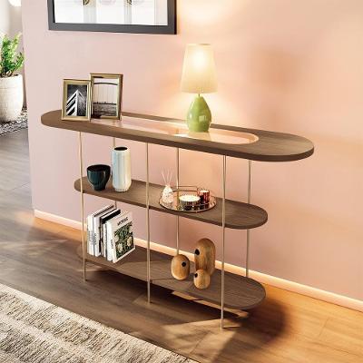Aparador Walker G26 para Sala de Estar com Tampo de Vidro Estrutura MDF 135cm Marrom Gran Belo
