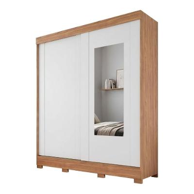 Guarda Roupa Casal Ilana 2 Portas de Correr 3 Gavetas MDF Madeir-Off