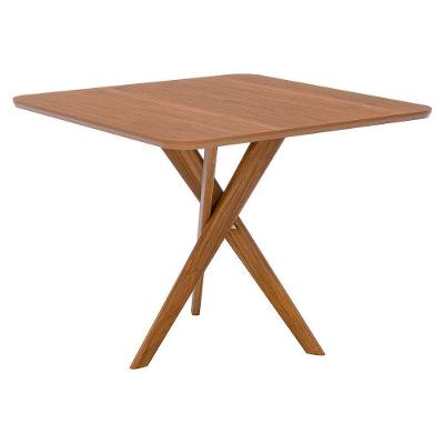 Mesa de Jantar Cacau 4 Lugares Quadrada MDF 95x95CM Amadeirado