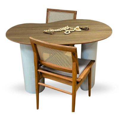Mesa de Jantar Ayla 6 Lugares Organica MDF 260x140CM Carvalho Malva