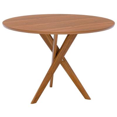 Mesa de Jantar Cacau 4 Lugares Redonda MDF 109CM Amadeirado